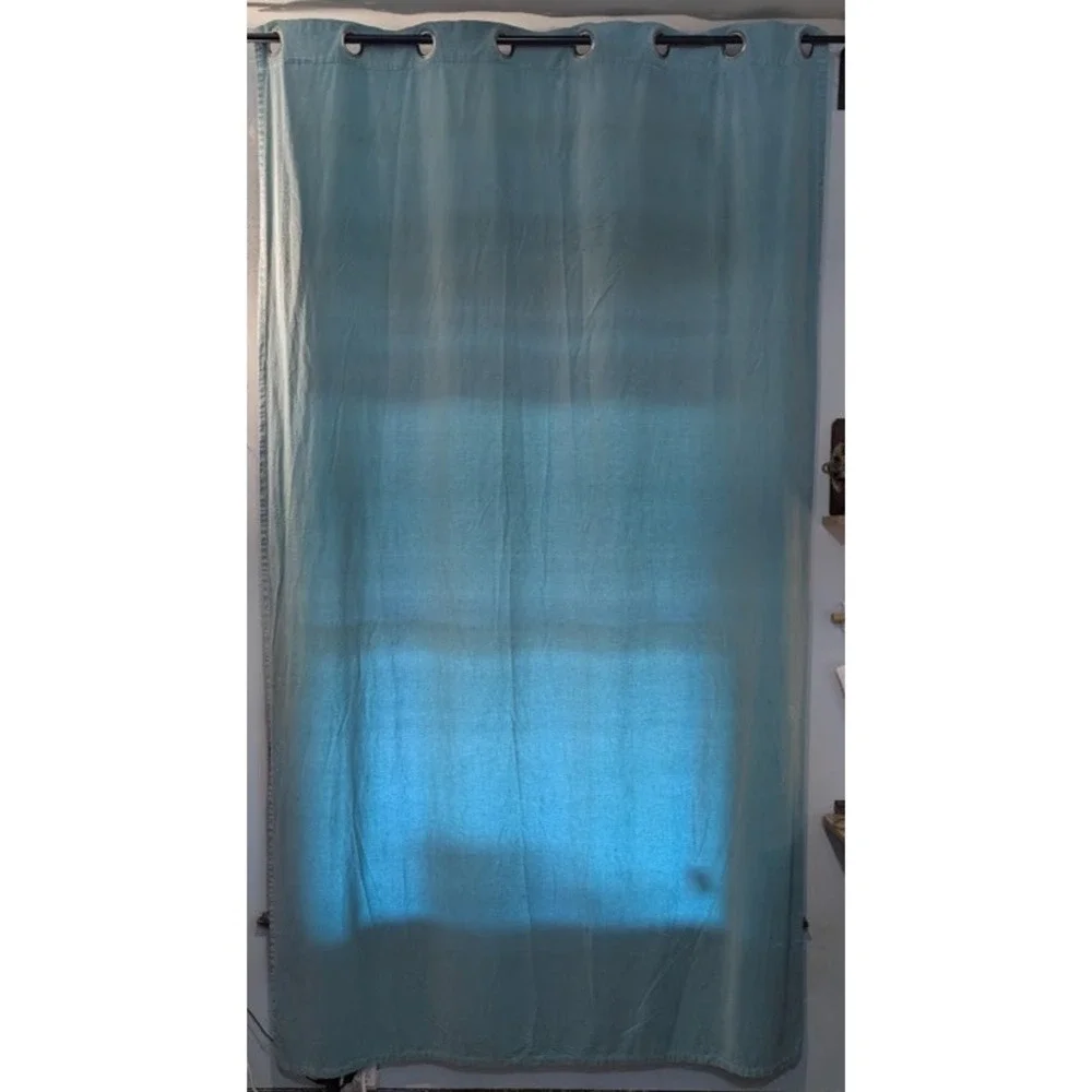 IKEA Sanela Aqua Velvet Room Darkening Curtains 55x98 Room Darkening 2 Panels